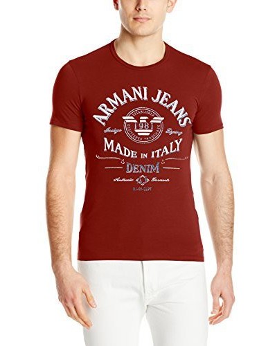 Armani Jeans Hommes  T-Shirt col Rond Extra Slim Fit Foil Print