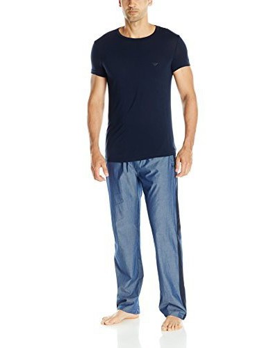 Emporio Armani Hommes Chambray and Viscose Pyjama Set