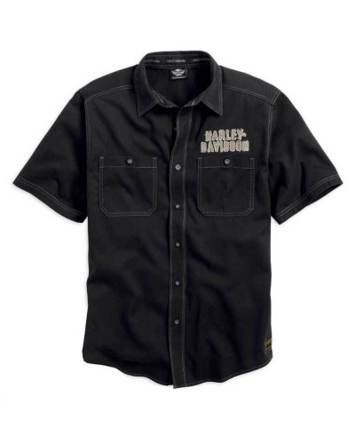 Harley Davidson Homme Genuine Classics Eagle Garage  Chemise Manches courtes 99002-14VM
