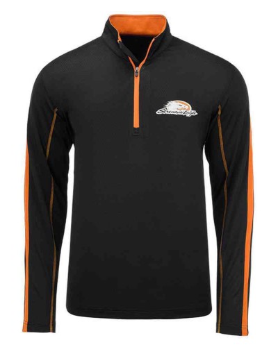 Harley Davidson Homme Eagle Contrast 1/4-Zip Pullover, Noir HARLMS0069