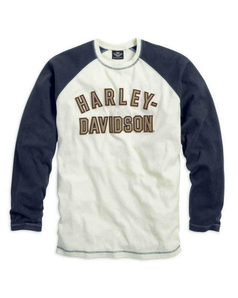 Harley Davidson Homme Genuine Classics Manches Longues Off Blanc 99099-14VM