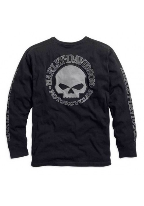 Harley Davidson Homme Willie G. Skull Manches Longues Noir 99091-14VM