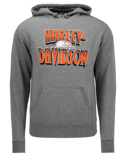 Harley Davidson Homme Eagle Circle Engine Sweatshirt à Capuche HARLMS0068