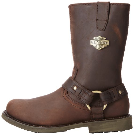 bottes moto vintage marron