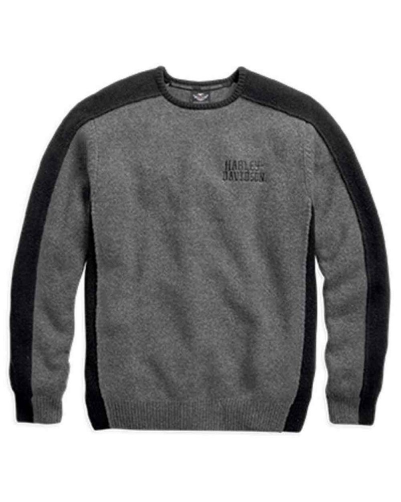 Harley Davidson Homme Colorblock Stripe Pullover , Gris/Noir. 96047-16VM