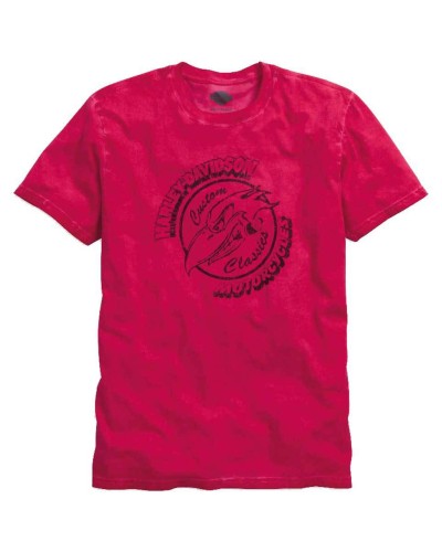 Harley Davidson Homme Custom Classic T-Shirt Manches Courtes, Chili Pepper