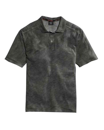 Harley Davidson Homme Distressed Washed Polo Manches Courtes 96000-16VM