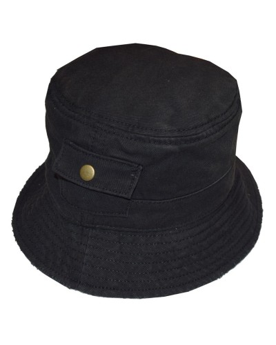 BOB Harley Davidson Homme Bucket  Foldable Washed Twill Noir HD-439