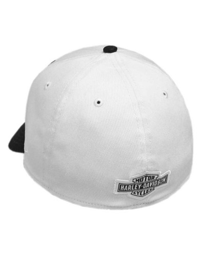 Casquette Harley Davidson Homme Embroidered Eagle 39THIRTY Baseball Cap  White 99427-18VM