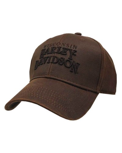 Casquette Harley Davidson Regal Brown Stone Washed Baseball Cap Motorcycle Hat BC111439