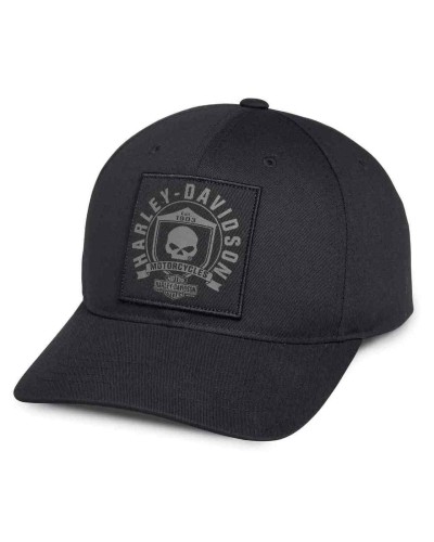 Casquette Harley Davidson Homme Willie G Skull & Shield Patch Baseball Cap 99492-17VM