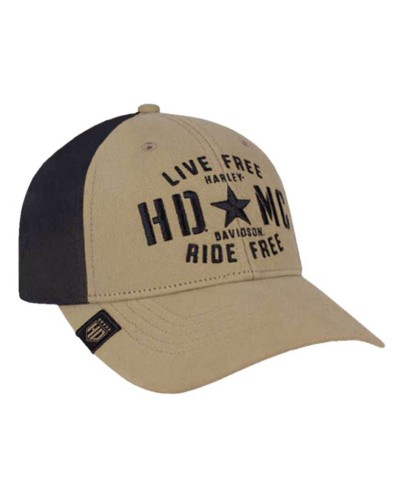 Casquette Harley Davidson Homme Military Star Colorblocked Baseball Cap Khaki BCC34312
