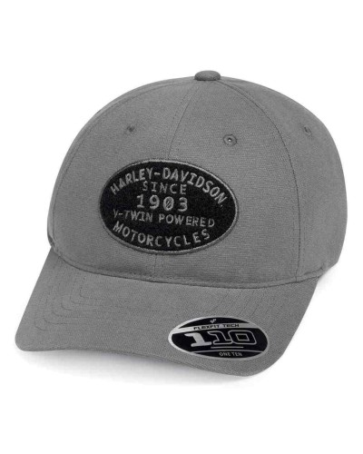 Casquette Harley Davidson Homme V-Twin Powered Adjustable Baseball Cap Gray 99461-19VM