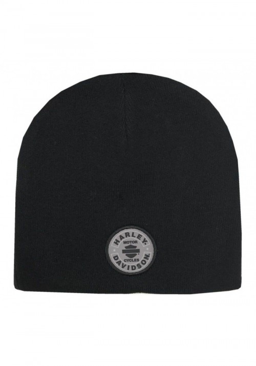 Casquette Harley Davidson Homme Blank B&S Rockers Knit Beanie Cap  Black & Gray KNCUS29780
