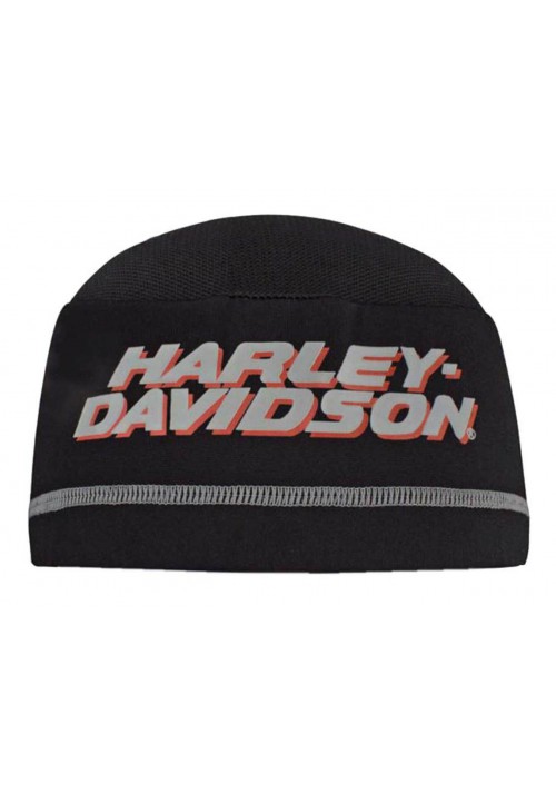 Casquette Harley Davidson Homme Printed H-D Script Mesh 2-Panel Skull Cap - Black SK51680