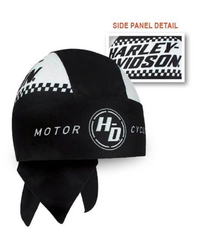 Casquette Harley Davidson Homme Ignition Checkered Flag Perforated Headwrap  Black HW33488