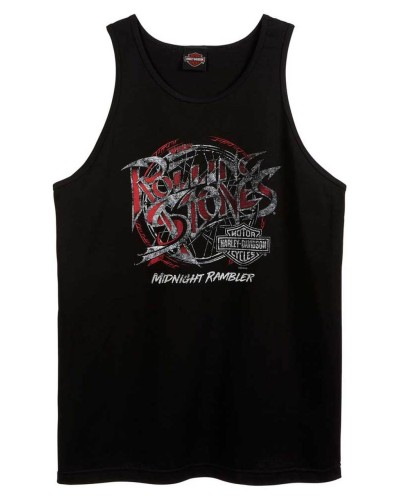 Harley-Davidson Hommes Rolling Stones Midnight Rambler Sleeveless Tank Top  Noir 30298890