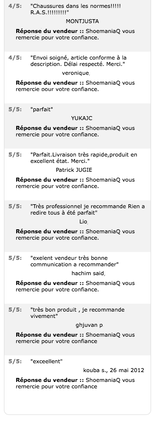 shoemaniaq témoignages & AVIS clients