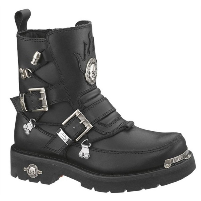 Bottes Harley Davidson Distortion en Cuir Noir (Ref : D94167) Botte Moto Homme