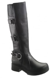 Botte Harley Davidson Raegan en cuir noir D83520 Femmes