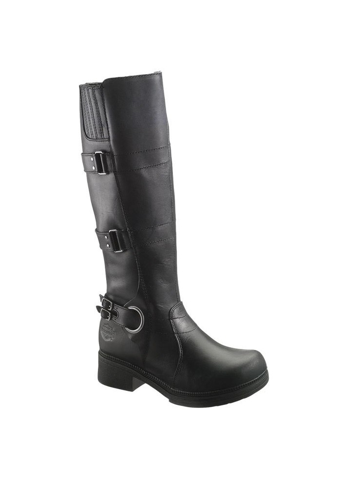 Botte Harley Davidson Raegan en cuir noir D83520 Femmes