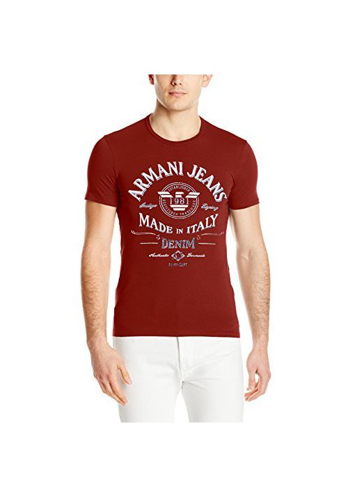 Armani Jeans Hommes  T-Shirt col Rond Extra Slim Fit Foil Print