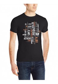 Armani Jeans Hommes T-shirt Slim Fit Water Print Col Rond