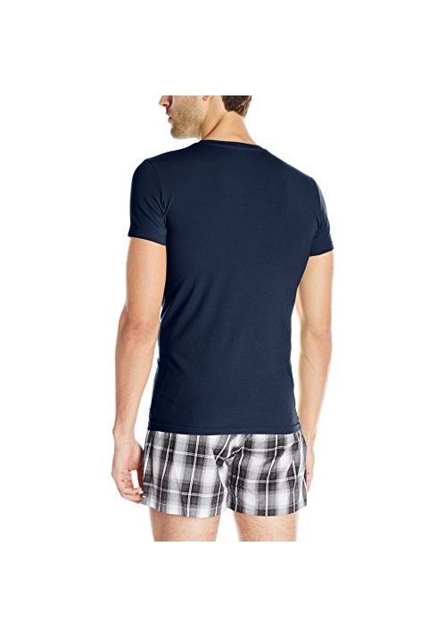 Emporio Armani Hommes  T-Shirt col en V Stretch Coton Eagle Logo
