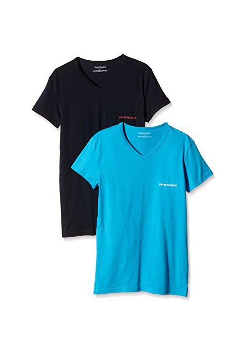 Emporio Armani Hommes Lot de 2 T-Shirt Stretch Coton