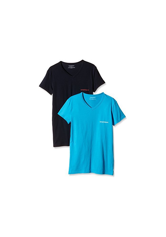 Emporio Armani Hommes Lot de 2 T-Shirt Stretch Coton