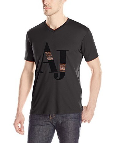 Armani Jeans Hommes Logo T-Shirt col en V