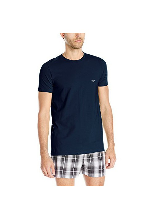 Emporio Armani Hommes Stretch Coton Eagle Logo T-Shirt col Rond