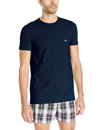 Emporio Armani Hommes Stretch Coton Eagle Logo T-Shirt col Rond