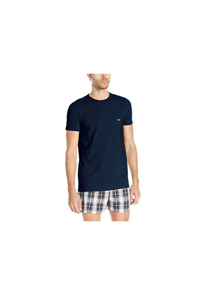 Emporio Armani Hommes Stretch Coton Eagle Logo T-Shirt col Rond