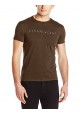  T-Shirt col Rond Armani pour Hommes Slim Fit Embossed Foil Print