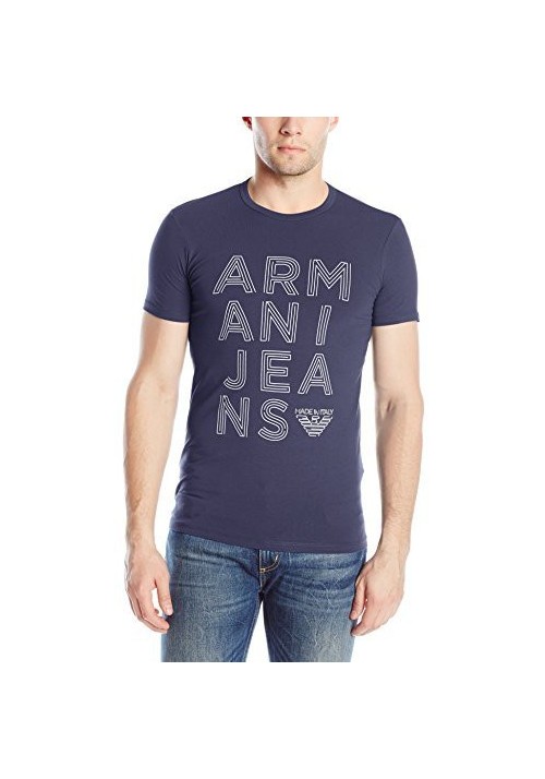 Armani Jeans Hommes Stretch Jersey Logo T-Shirt