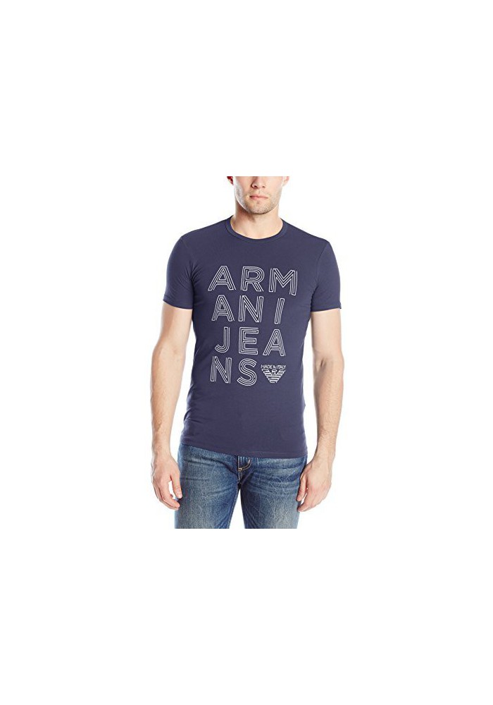 Armani Jeans Hommes Stretch Jersey Logo T-Shirt