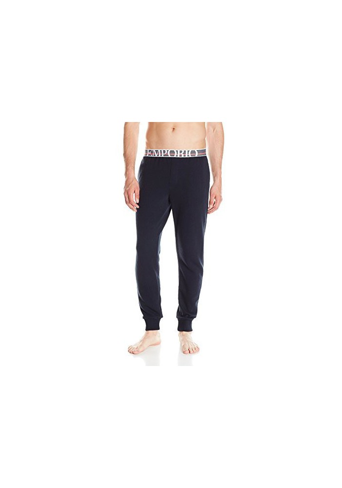 Emporio Armani Hommes Retro Eagle French Terry Banded Lounge Pantalon