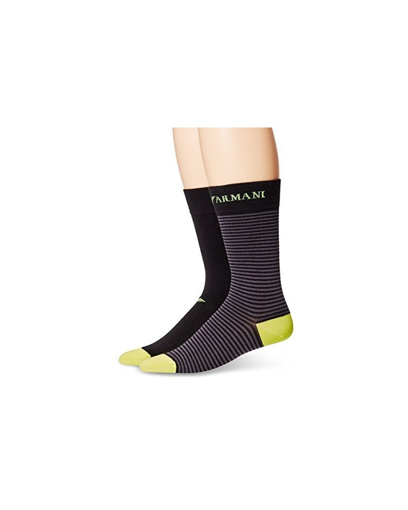 Emporio Armani Hommes ed Basic Stretch Coton Pack de 2 paires de chaussettes