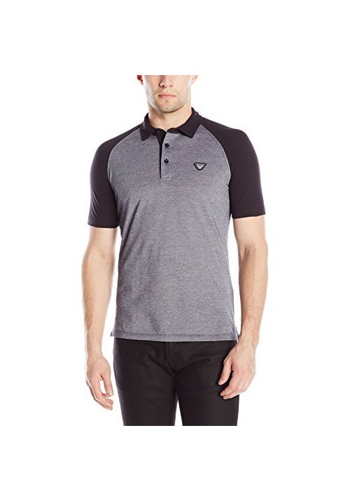 Armani Jeans Hommes Slim-Fit Yarn Dye Coton Pique Polo