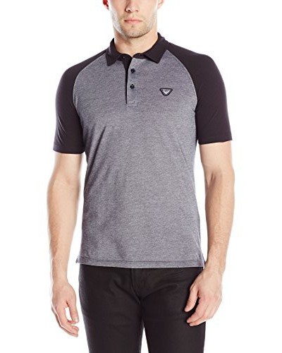 Armani Jeans Hommes Slim-Fit Yarn Dye Coton Pique Polo