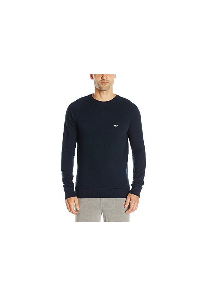 Emporio Armani Hommes Retro Eagle French Terry Pullover Sweatshirt Eagle Logo