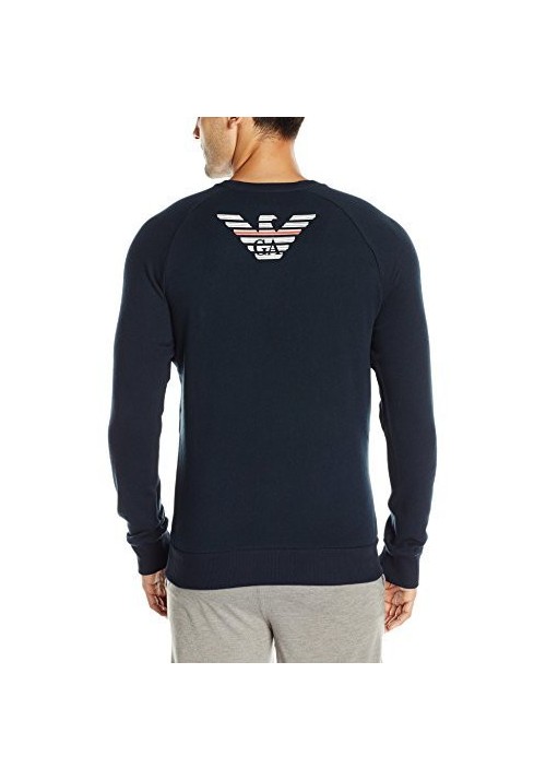 Emporio Armani Hommes Retro Eagle French Terry Pullover Sweatshirt  Eagle Logo