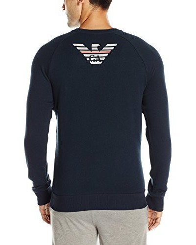 Emporio Armani Hommes Retro Eagle French Terry Pullover Sweatshirt  Eagle Logo