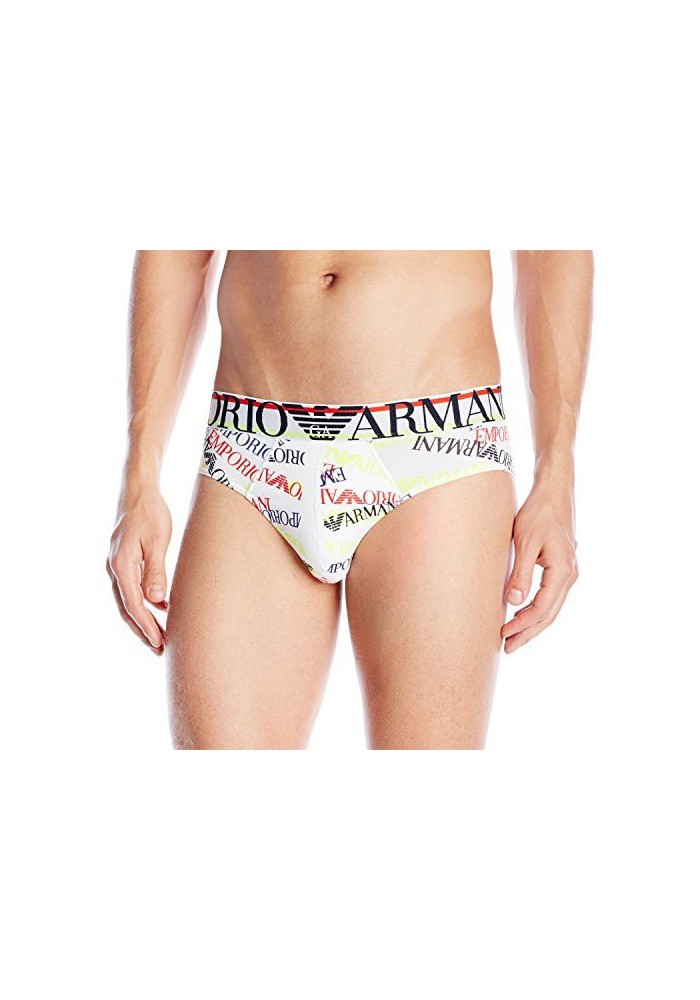 Emporio Armani Hommes Logo Mania Coton Stretch Slip