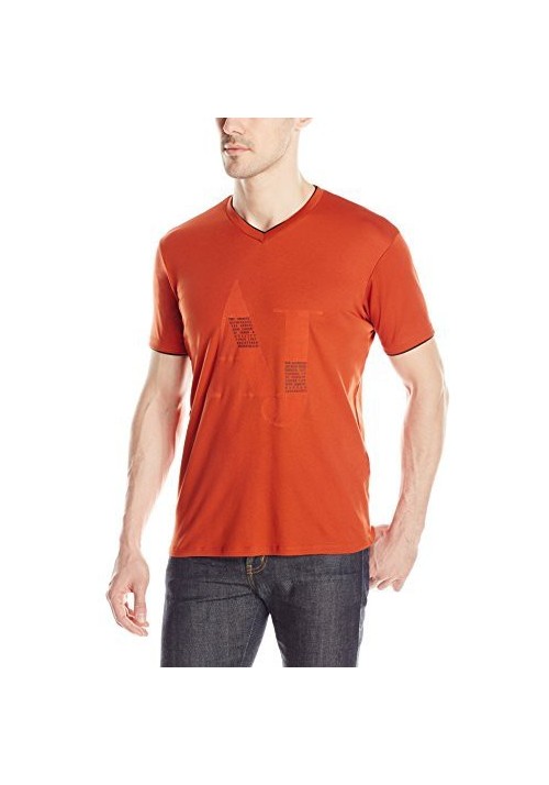 T-Shirt col en V Armani Jeans Logo 