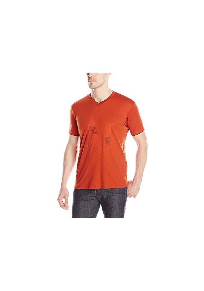 T-Shirt col en V Armani Jeans Logo 