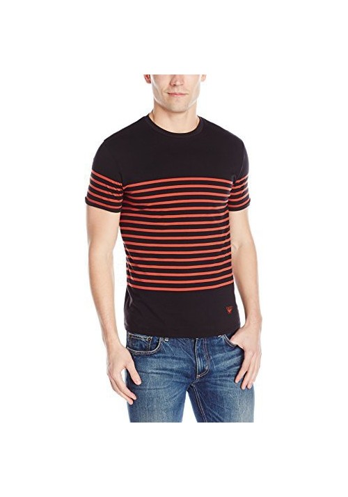 Armani Jeans Hommes Yarned Dye Striped Jersey T-Shirt