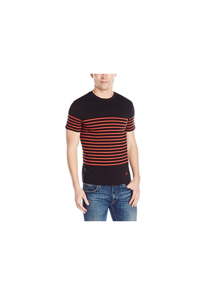 Armani Jeans Hommes Yarned Dye Striped Jersey T-Shirt