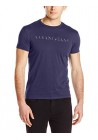 Armani Jeans Hommes Slim Fit Embossed Foil Print T-Shirt col Rond
